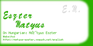 eszter matyus business card